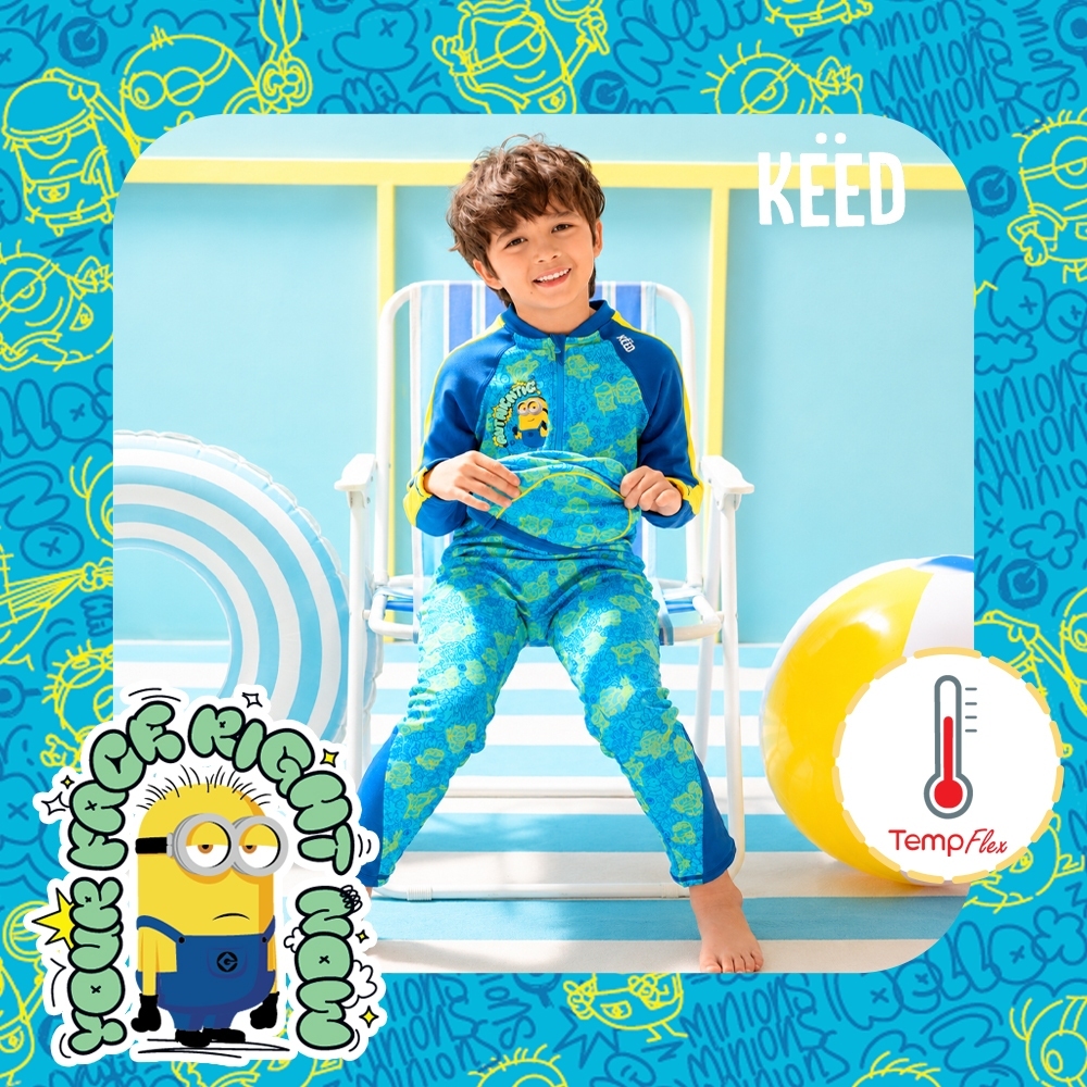 KEED × Minions بدلة سباحة أولاد TempFlex — صورة 2