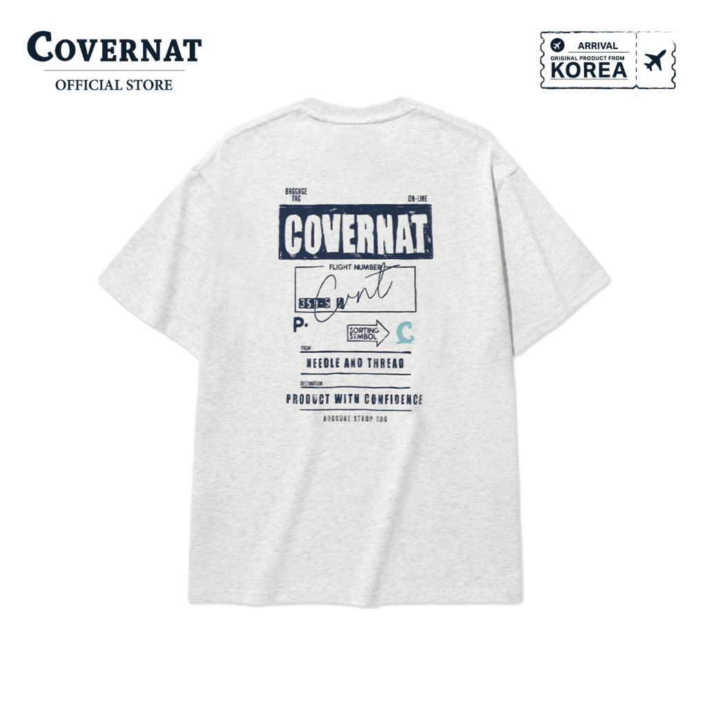 COVERNAT เสื้อยืด รุ่น Travel Center T-Shirt Grey (70172STCSSU_U5GYXX)