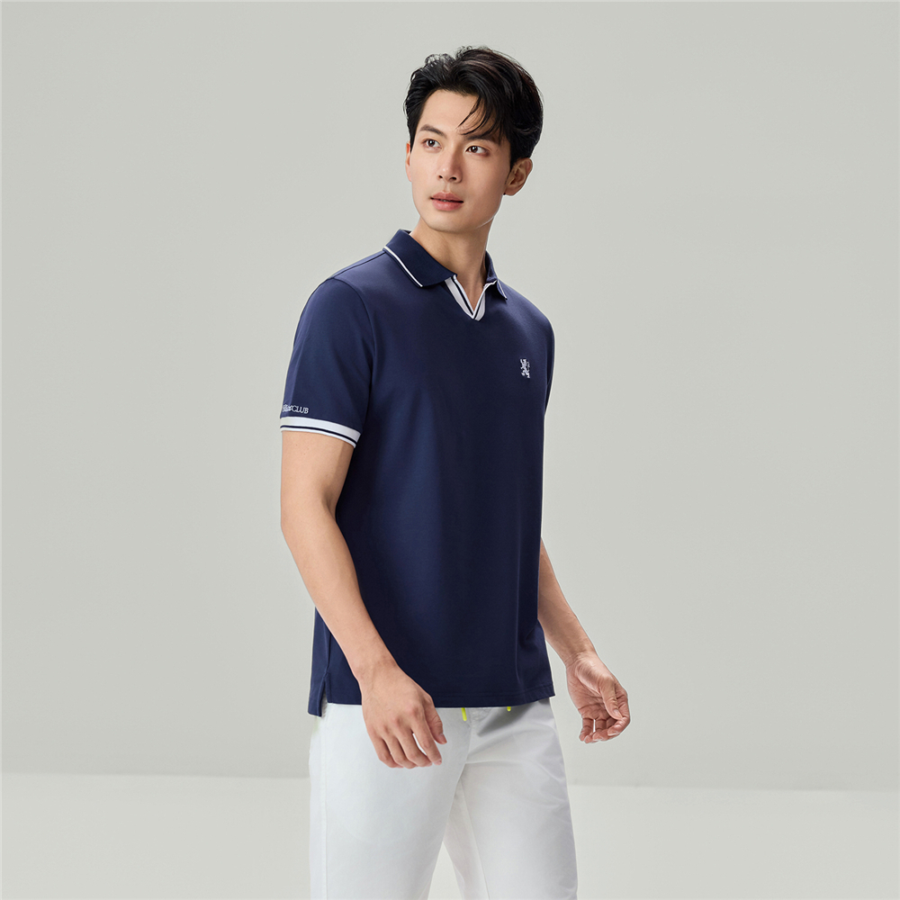 GIORDANO قميص بولو رجالي قطن بياقة V — صورة 2