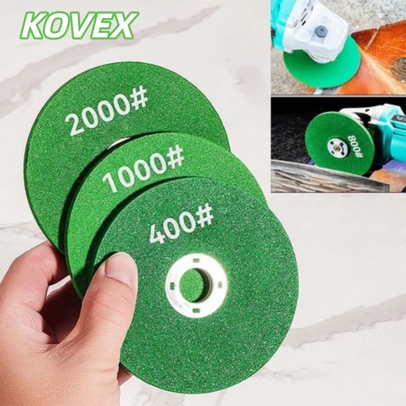 ล้อเจียรมุม 400/600/800/1000/1200 ตาข่าย สเตนเลส ใบมีดเจียร ใบเจียรเหล็กสีเขียว  KOVEX
