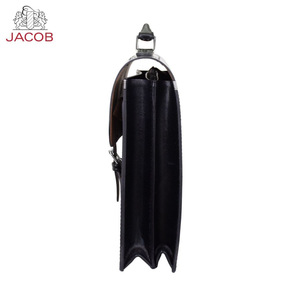 JACOB حقيبة مدرسية جلد أسود 90184 — صورة 4
