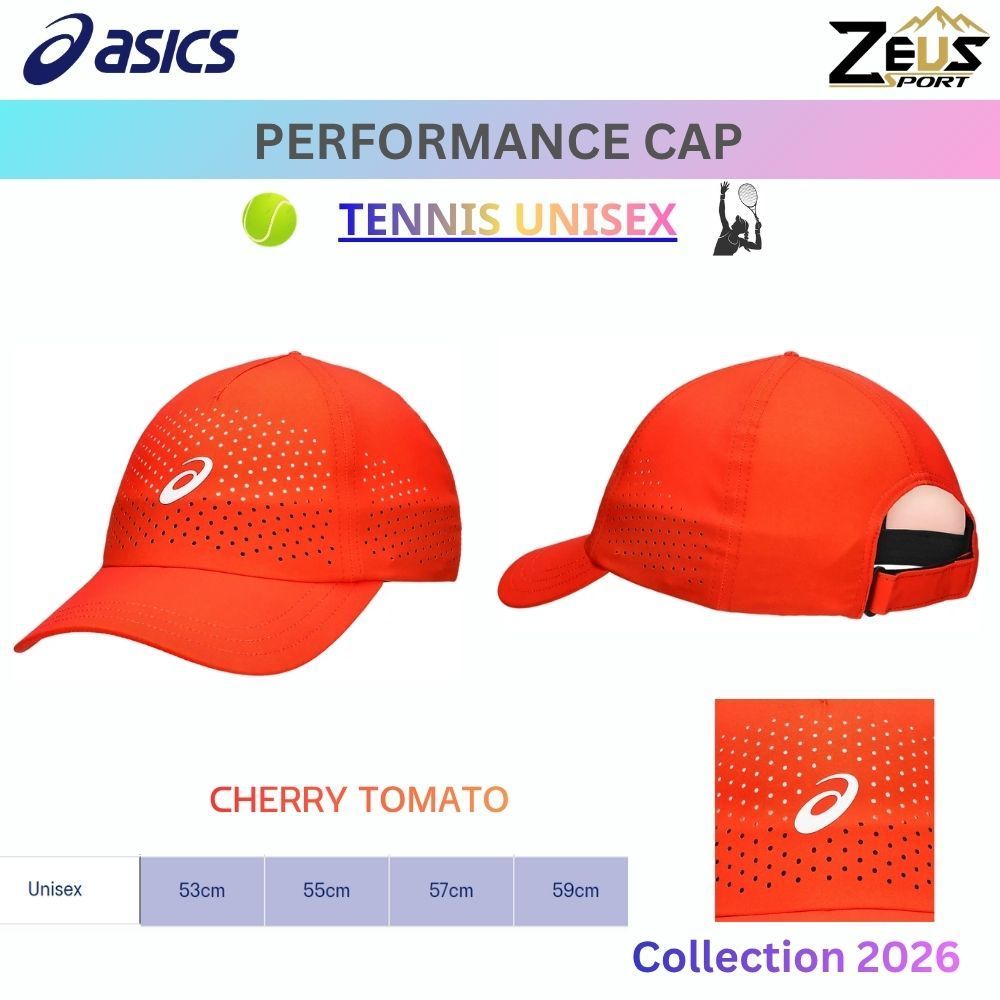 ASICS หมวก มีสายปรับด้านหลังช่วยให้ใส่ได้พอดีและกระชับ เหมาะสำหรับ เล่นกีฬาและกิจกรรมกลางแจ้งอื่น ๆ CAP