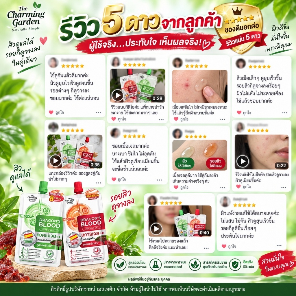 The Charming Garden طقم Dragon's Blood ‏(أخضر وأحمر) — صورة 5