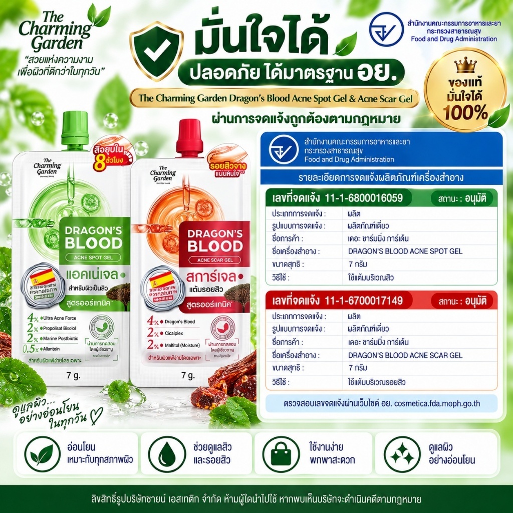 The Charming Garden طقم Dragon's Blood ‏(أخضر وأحمر) — صورة 7