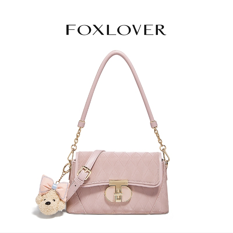 FOXLOVER حقيبة كروس مبطنة بتعليقة دب — صورة 2