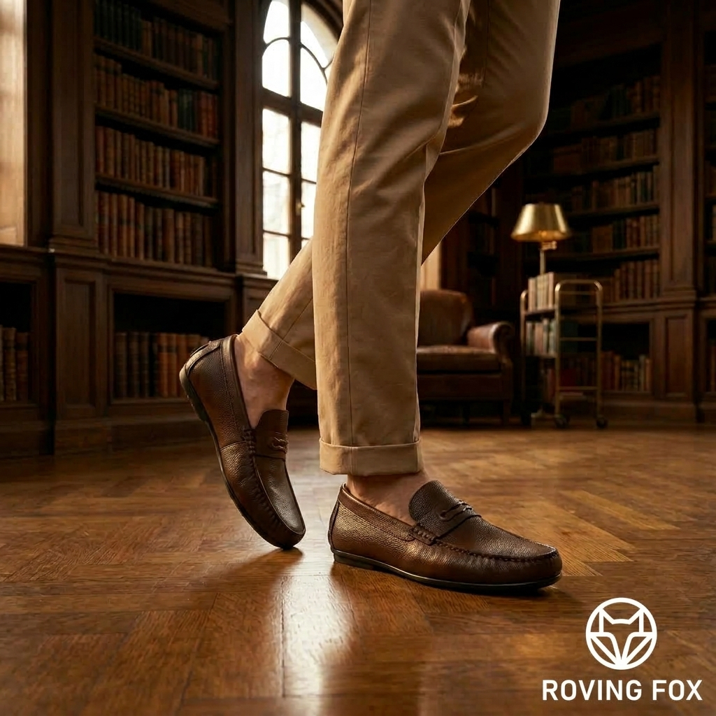 Heavy Shoes حذاء جلد رجالي Roving Fox ‏FC2013 — بني — صورة 6
