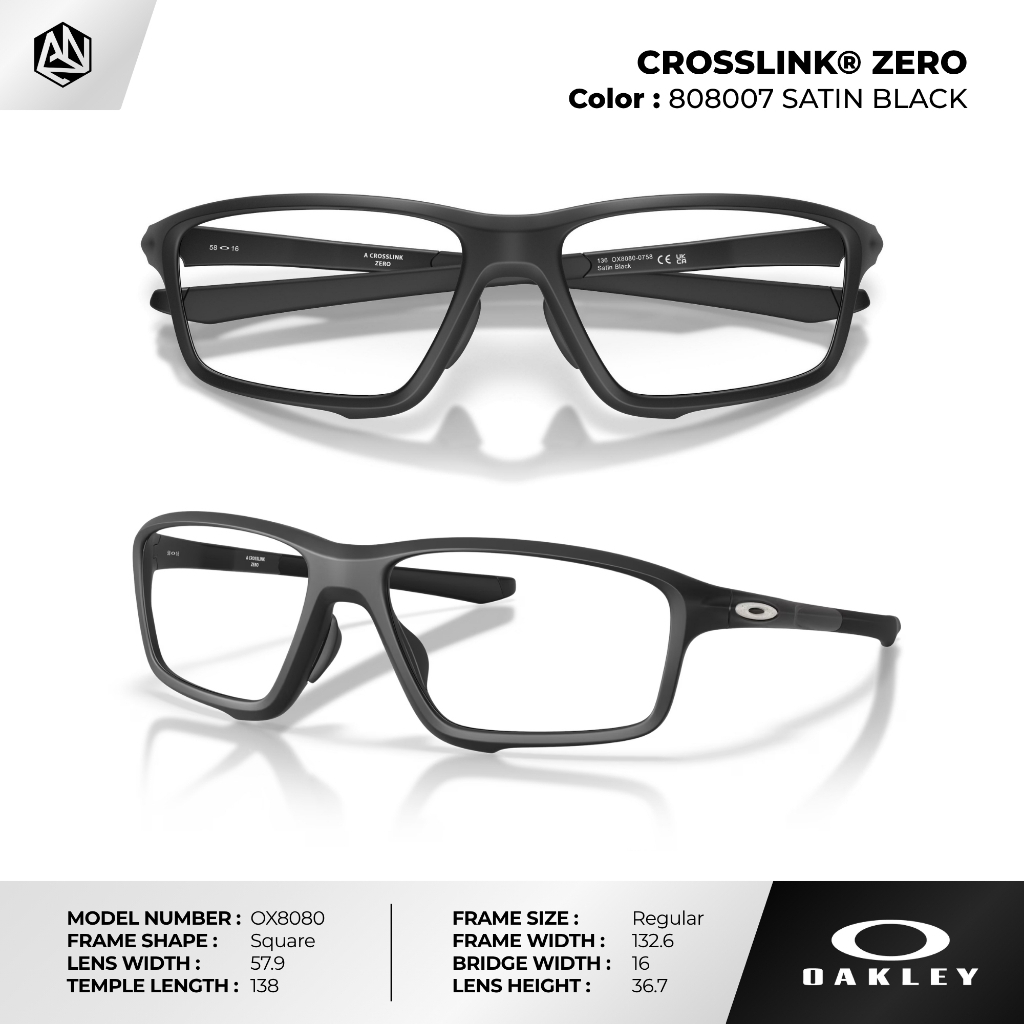 ANZ STUDIO إطار نظارة OAKLEY CROSSLINK ZERO ‏OX8080 خفيف جداً — صورة 7