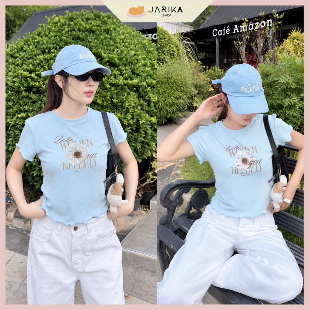 Jarika بلوزة بياقة دائرية Gabby — صورة 5