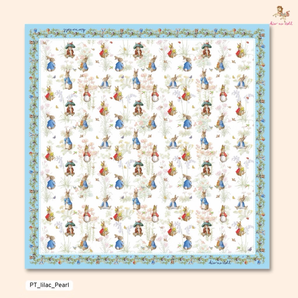 Kiss Me Doll وشاح صغير Peter Rabbit ‏60×60 سم — صورة 4
