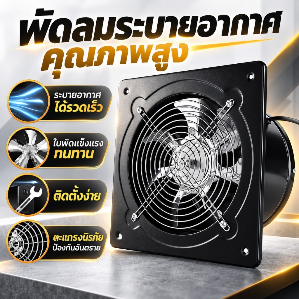 พัดลมดูดอากาศอินไลน์ 220V พัดลมดูดอากาศสแตนเลส มอเตอร์ทองแดง คุณภาพดี ขนาด4/6/8/10/12 นิ้ว
