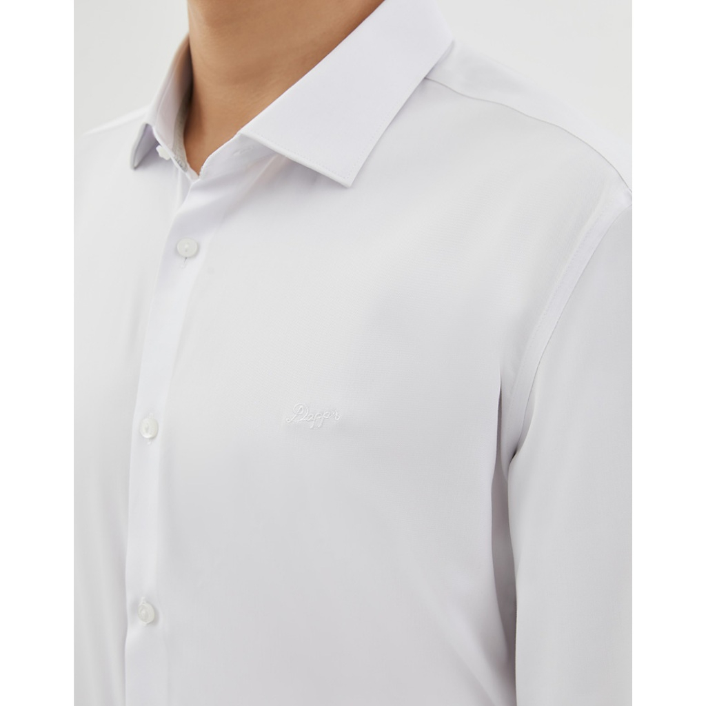 DAPPER قميص Smooth & Stretch ‏Smart Fit بأكمام طويلة — أبيض — صورة 6
