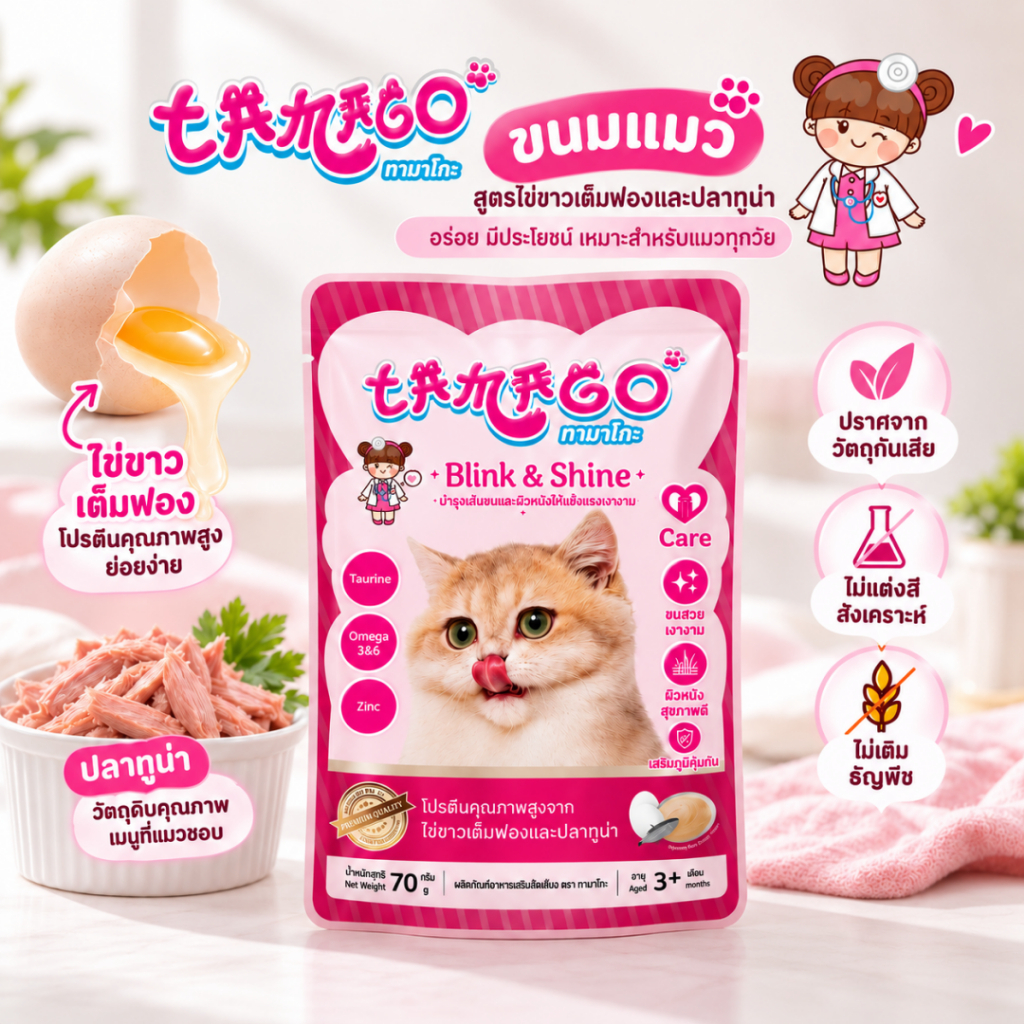 Tamago Jumbo طعام قطط رطب Blink&Shine (2 + 2 مجاناً) — صورة 3