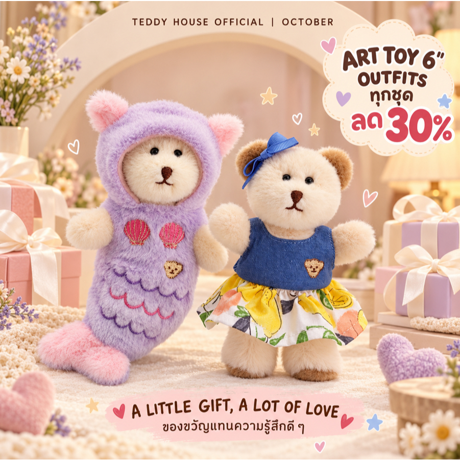 Teddy House ملابس دمية Sunkissed Muse ‏6 بوصة — صورة 2