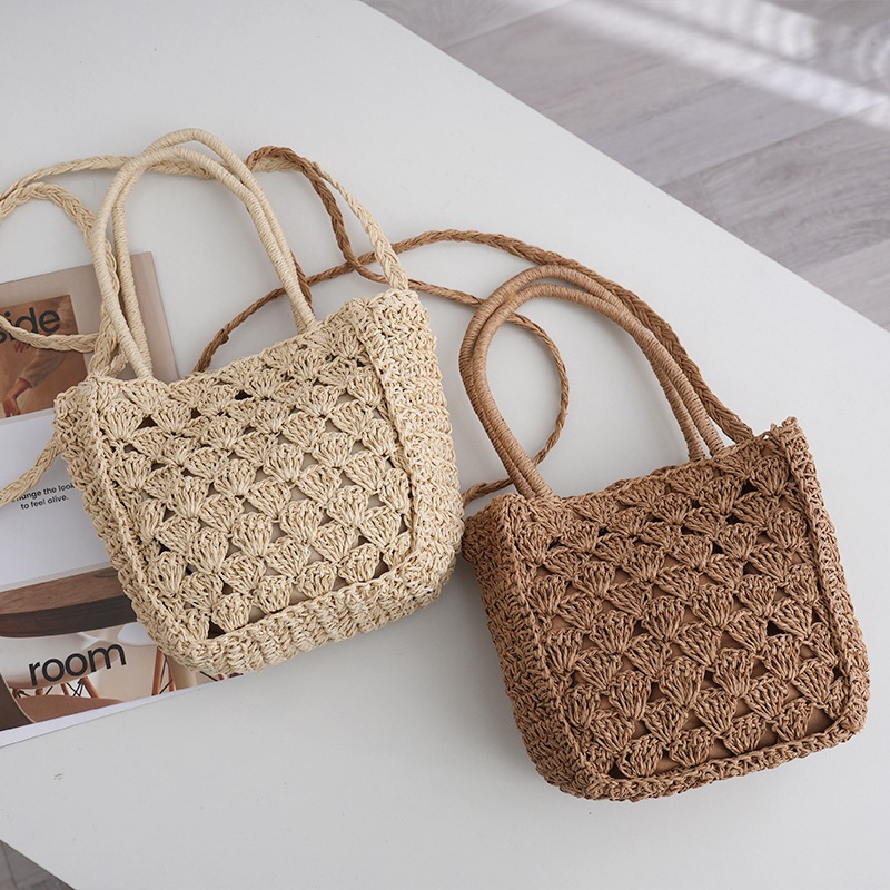 กระเป๋าสาน Ogami  กระเป๋าสะพายข้างแฟชั่น ผู้หญิง (A407)