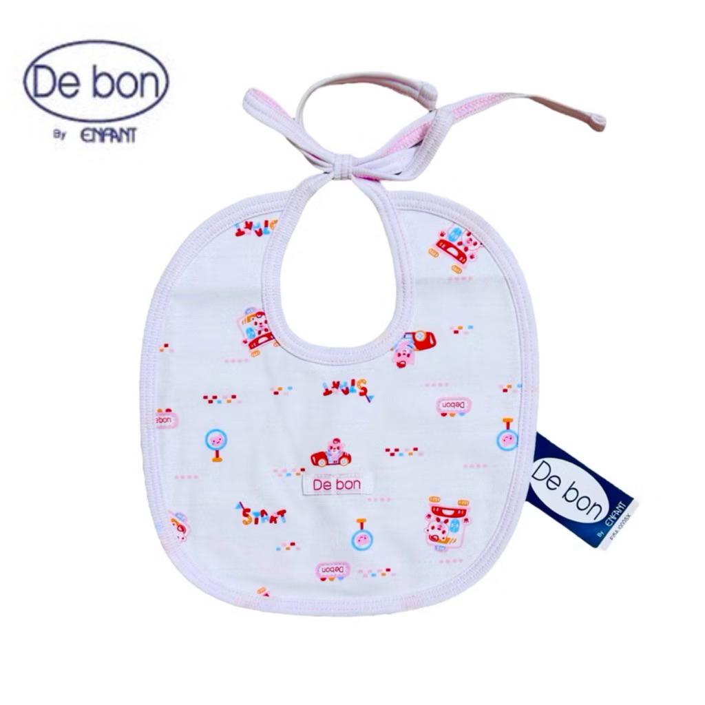 Debon By Enfant เดอะ บอน ผ้ากันเปื้อน ผ้ากันน้ำลาย แบบผูก Cotton สำหรับ เด็กอ่อนแรกเกิด-12เดือน