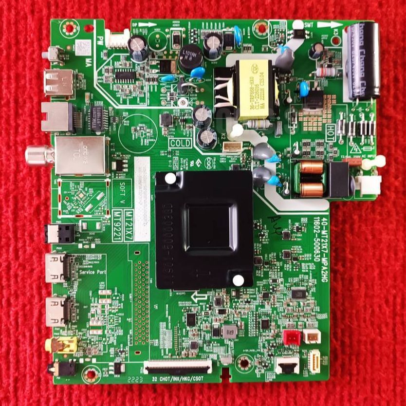 เมนบอร์ดทีวี TCL รุ่น LED32S6500 , 32S65A , 32S66A พาสบอร์ด 40-MT21X7-MPA2HG