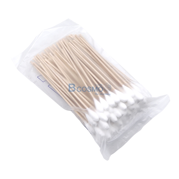 ไม้พันสำลี 100 ก้าน SIZE – S | M | L สำลีทำแผล สำลีก้าน สำหรับทำความสะอาดบาดแผล - รูปที่ 3