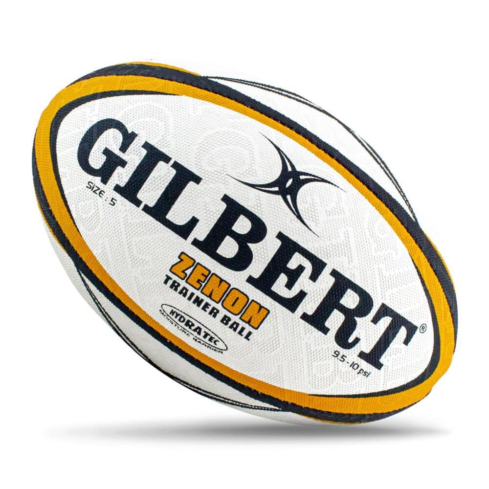 Rugby Ball, Gilbert Zenon Rugby Ball-Yellow Size 4, Training Ball, Authentic, #1 Brand, ลูกรักบี้, ร