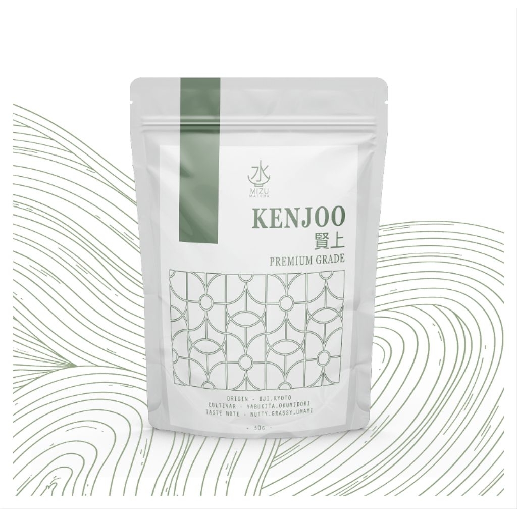 Mizumatcha | ผงมัทฉะเกรดพรีเมี่ยม เคนจู | Kenjoo Matcha Premium Grade จาก Uji | เทสโน๊ต Nutty,Grassy,Umami