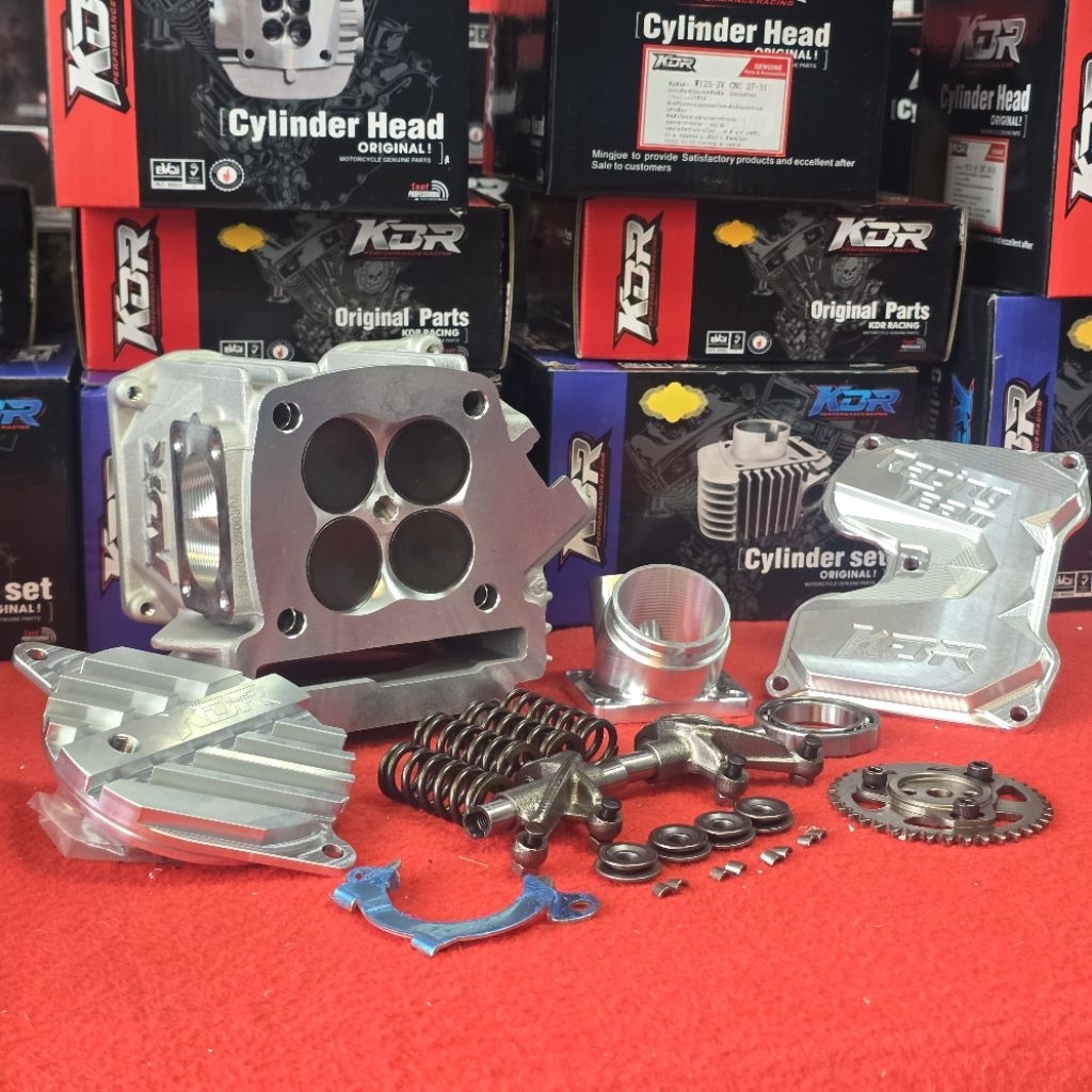 ฝาสูบ Exciter วาวขนาด 30-33/31-34 30-27แถมแคมแต่ง-ฝาครอบวาวCnc ,พร้อมใช้