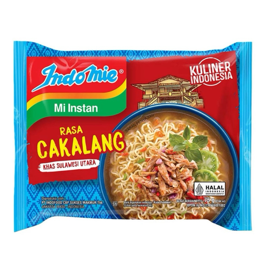 Indomie Mi Kuah Rasa Cakalang 75 Gram / Indomie Skipjack Tuna Soup Noodles