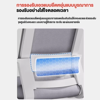 ET เก้าอี้สำนักงาน เก้าอี้ขาเหล็ก เก้าอี้ห้องประชุม นั่งสบาย ไม่อึดอัด ผ้าตาข่ายระบายอากาศ
