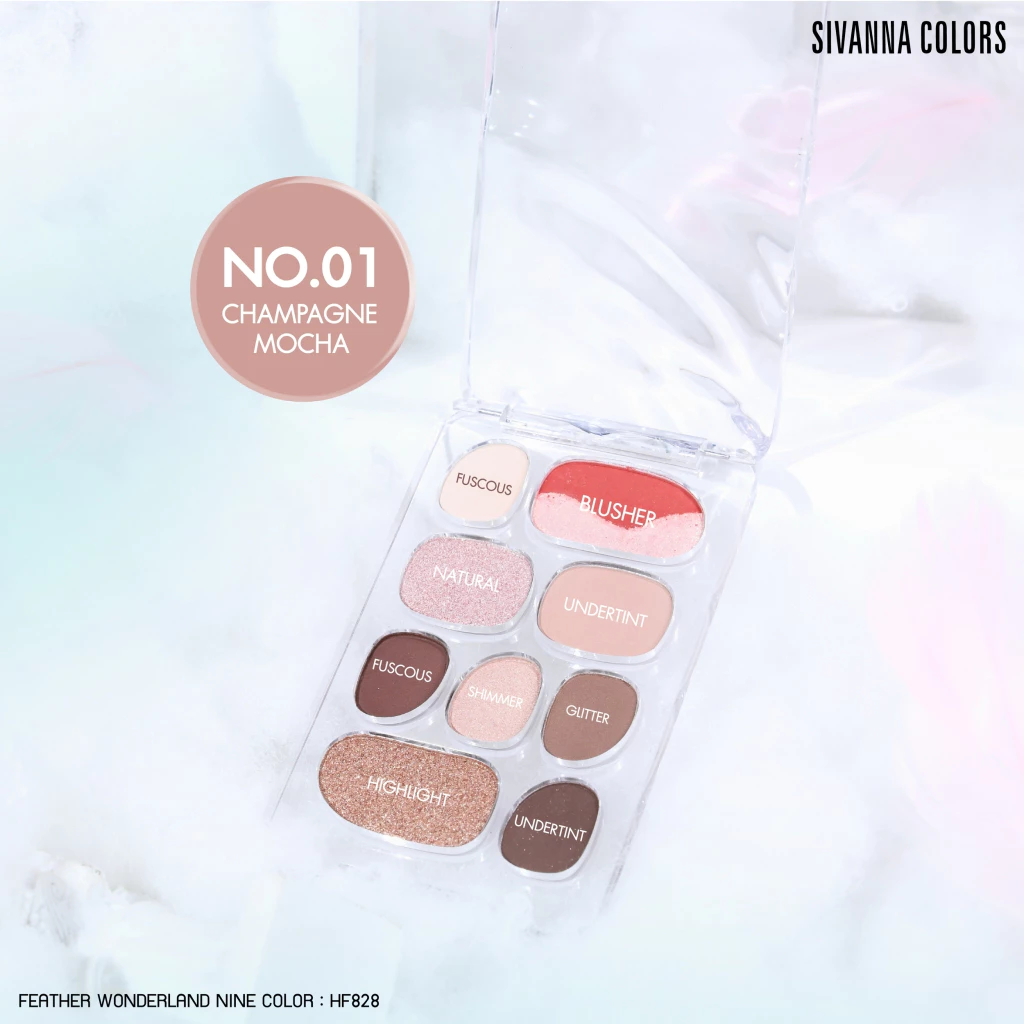 Sivanna Colors Feather Wonderland Nine Color HF828 อายแชโดว์ thumbnail 5