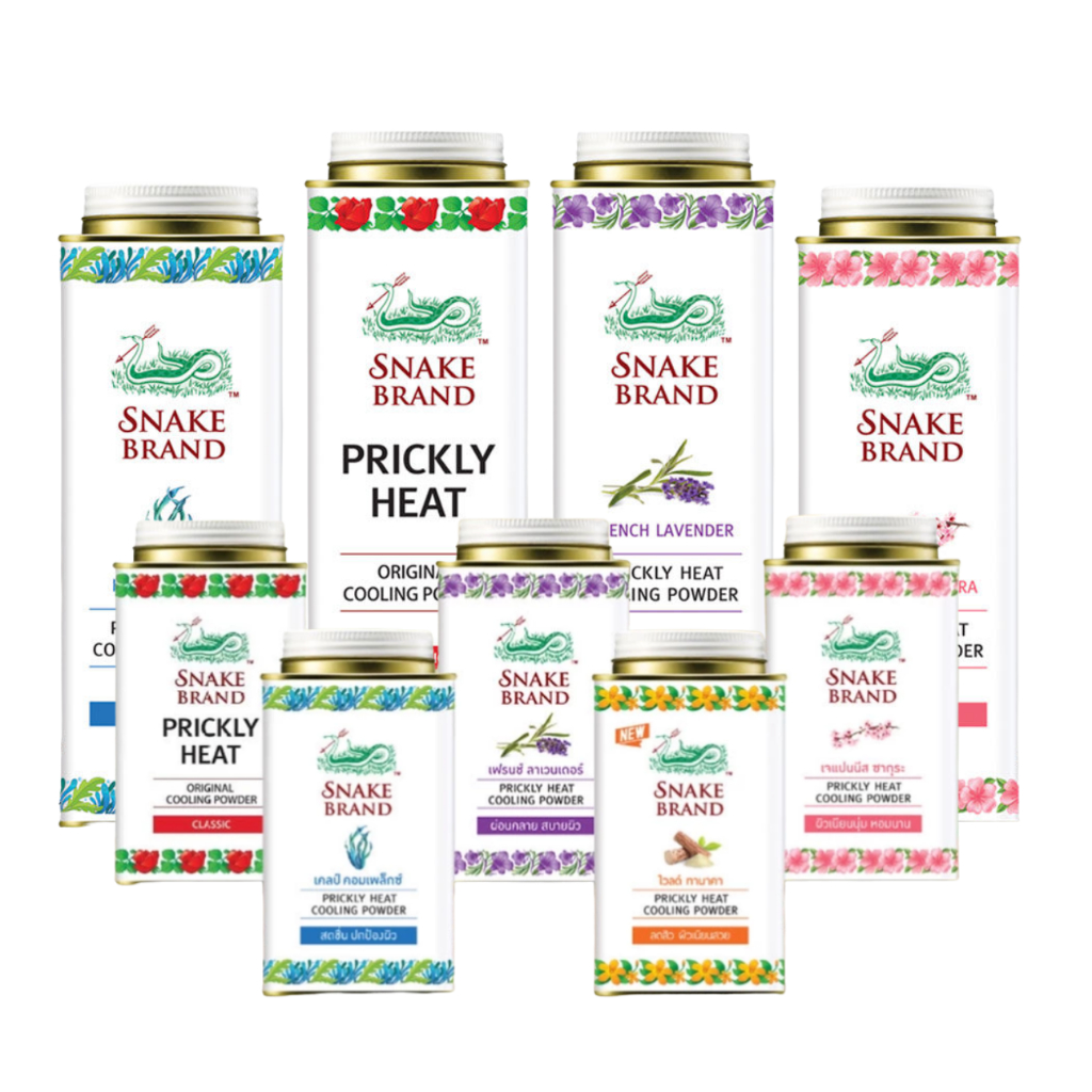Snake Brand แป้งเย็นตรางู 280g แป้งเย็น กลิ่นคลาสสิก ลาเวนเดอร์ เย็นสดชื่น สบายผิว ช่วยลดผด ผื่น คัน