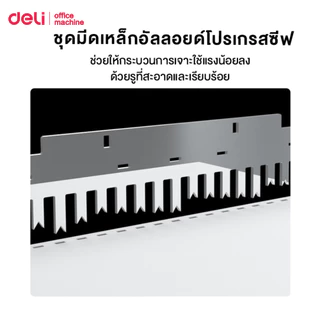 Deli เครื่องเข้าเล่ม เครื่องเข้าเล่มเอกสาร เจาะกระดาษ เข้าเล่มครั้งละ 350 แผ่น 21 รู Binding Machine