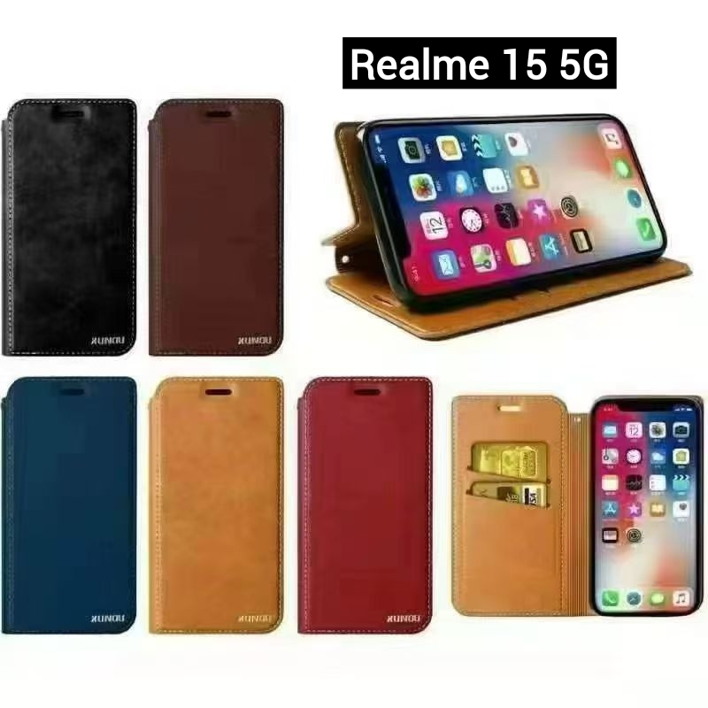 realme 15T 5G/realme 15 5GเคสฝาพับRealme 15 5G/Realme 15 Pro 5Gเคสกระเป๋าเปิดปิดแบบแม่เหล็ก เก็บนามบ