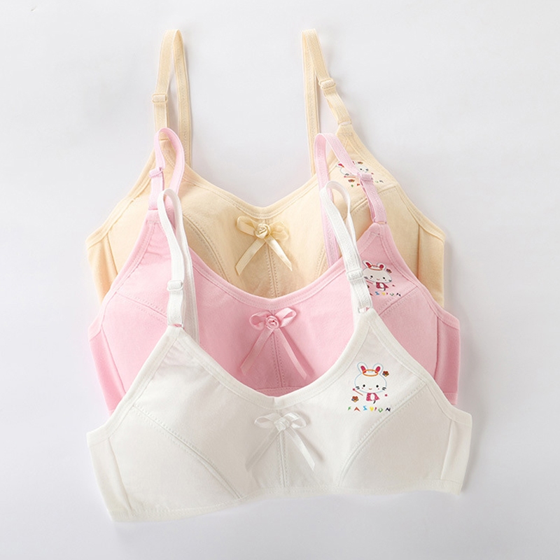 [จัดส่งภายใน 24 ชม] บราชั้นในเด็กผู้หญิง ผ้าฝ้าย ใส่สบาย ระบายอากาศดี รุ่นตะขอด้านหลัง ปรับสายได้ ราคา ถูกที่สุด ดีลบีเคเค