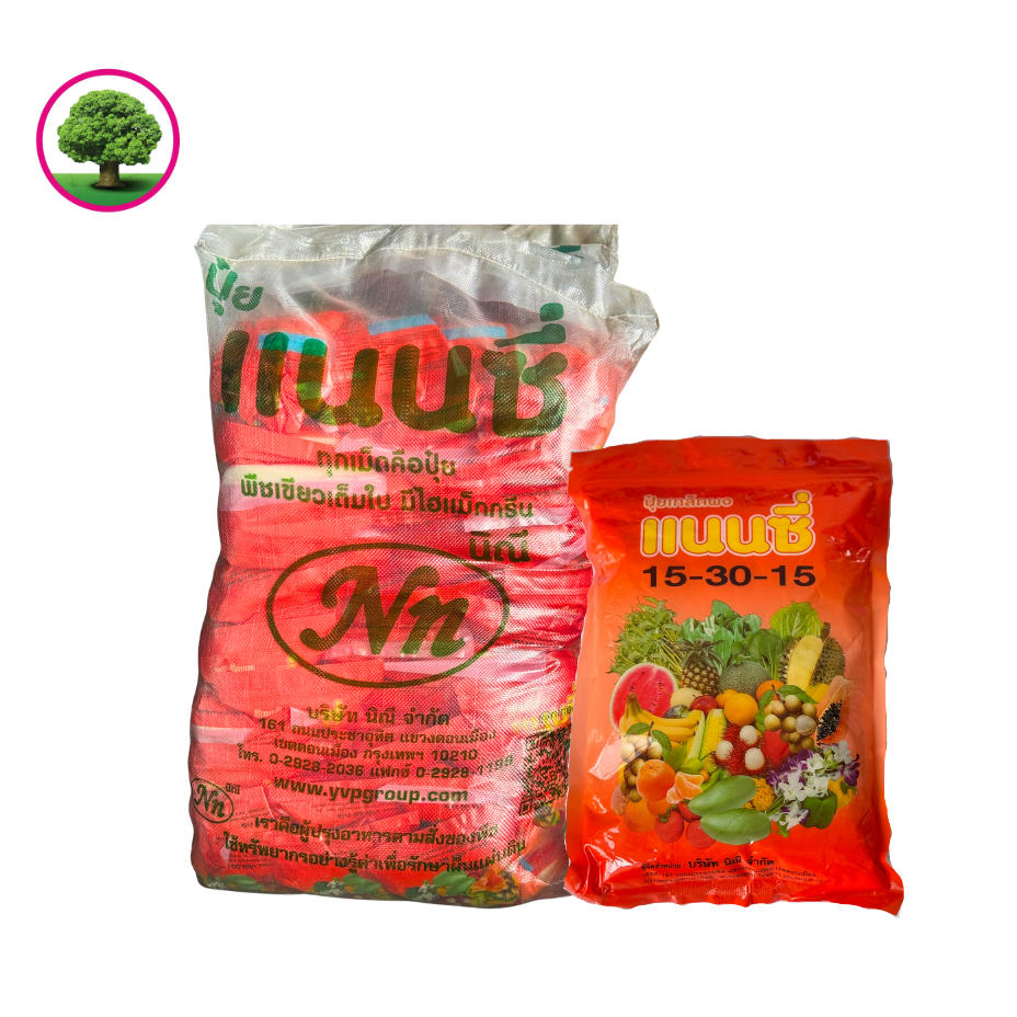 ปุ๋ยเกล็ดแนนซี่ สูตร 15-30-15  ยกกระสอบ บำรุง ราก เป็นหลัก (จากปริมาณฟอสฟอรัสที่สูงถึง 30%)