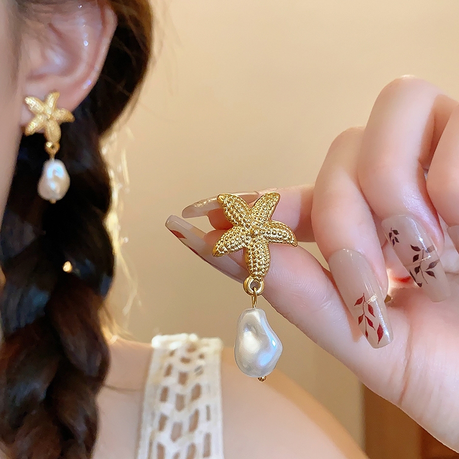 ต่างหู แฟชั่น ต่างหูมุก เครื่องประดับแฟชั่นผู้หญิง cute Earrings
