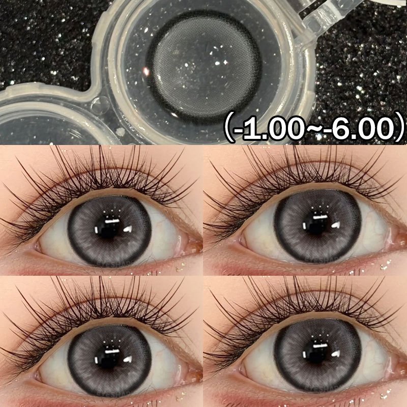 {-0.00~-6.00} Eyeshare DIAMOND คอนแทคเลนส์สายตาสั้น 1 คู่ สีน้ำตาลเทา น่ารักตาโต 14.5 มม. จัดส่งฟรี