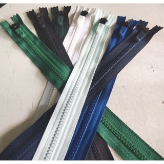 ซิปฟันกระดูกเบอร์5หัวซิปสปริงล๊อก YKKยาว10นิ้ว-11นิ้วซิปสำหร…