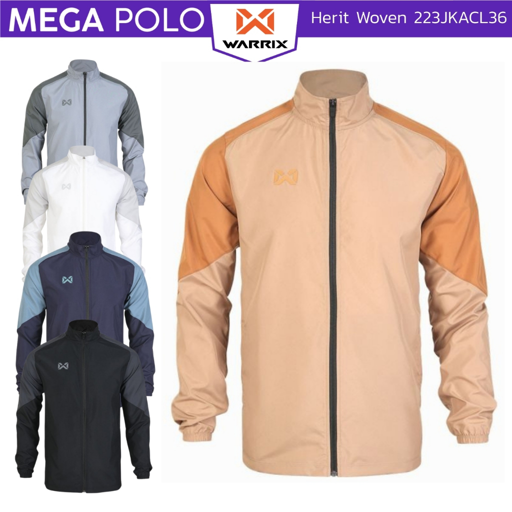 เสื้อแจ็คเก็ต WARRIX JACKET แจ็คเก็ตกันลม 223JKACL36 รุ่น Herit Woven