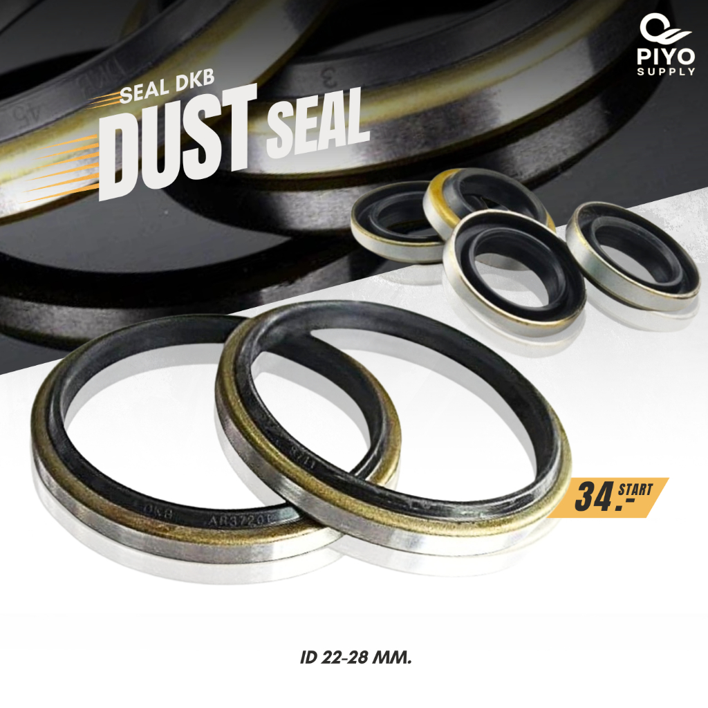 ซีลกันฝุ่นขอบเหล็ก DKB (DUST SEAL) Size : 22x32x6/9 22x34x6/9 22x34x7/10 22x37x6/9 25x37x6/9 28x38x7/10 28x40x7/10 NBR