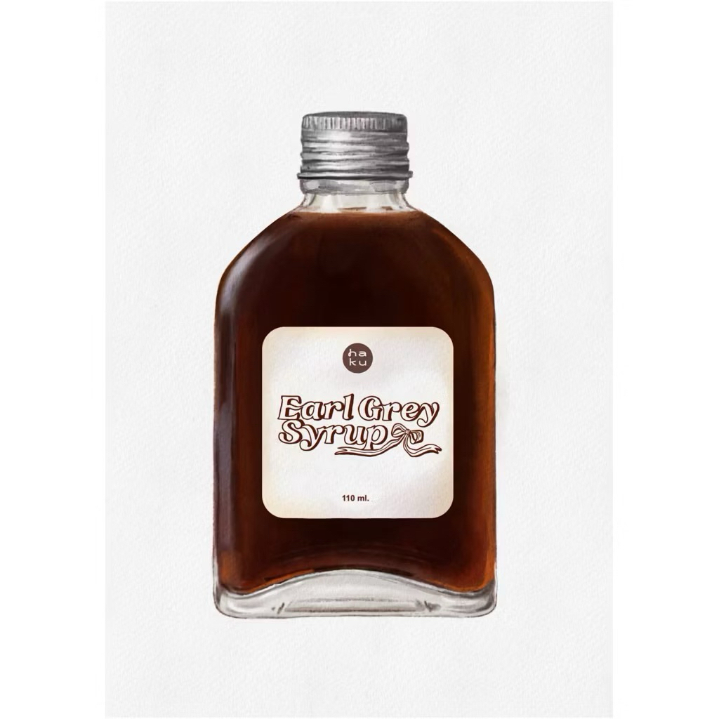 (พร้อมส่ง) ไซรัปฮาคุ🇯🇵 110ml. EARL GREY SYRUP เอิร์ลเกรย์หอมละมุน หวานกำลังดี HANA JASMINE SYRUP จัส