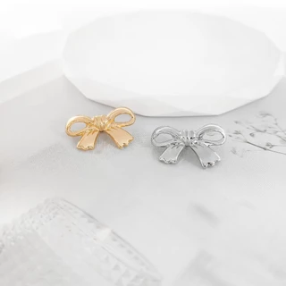 กระดุมโลหะรูปโบว์ อะไหล่ตกแต่งเสื้อผ้า ขนสัตว์ คาร์ดิแกนถัก Alloy button (A-1-E-JZL-1906)