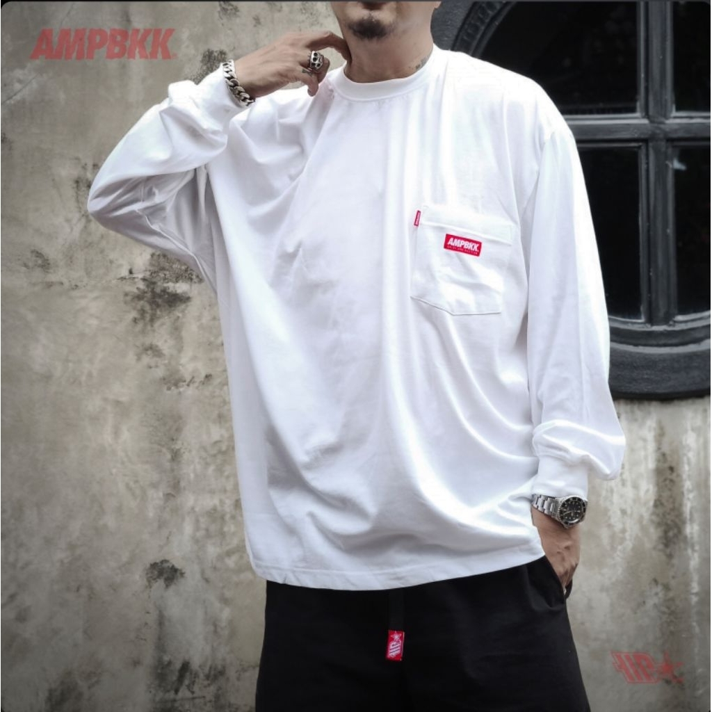 A.M.P. “BOX LOGO” OVS L/S T-SHIRT