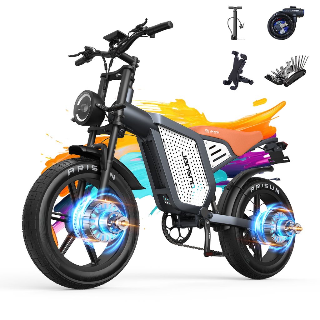 JANSNOX60 จักรยานไฟฟ้า 2500W มอเตอร์คู่ เร็ว50km/h 电池ถอดได้ รับประกัน1ปี เบรกน้ำมัน ส่งจากBKK