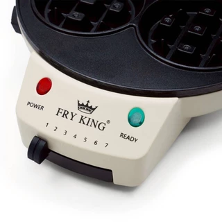 FRY KING รุ่น FR-WS03 เครื่องทำวาฟเฟิลไฟฟ้า 950W ถาดเปลี่ยนได้ 2 แบบ (วงกลม / 3 หลุม) Non-Stick สินค้าใหม่