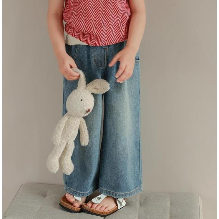 กางเกงยีนส์เด็กผู้หญิง กางเกงยีนส์เด็กขายาว ทรงหลวม สไตล์เกาหลี แฟชั่น - รูปที่ 7