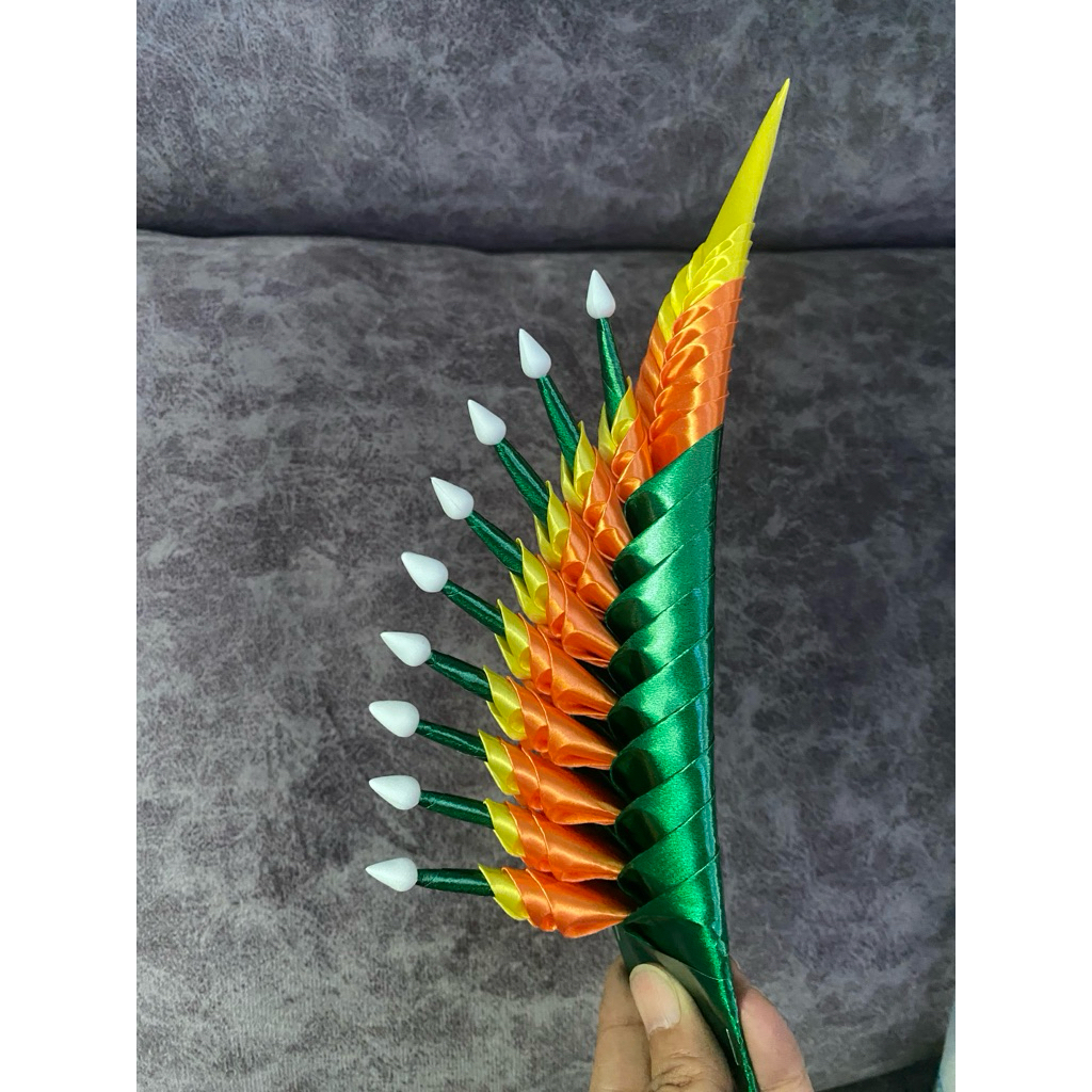 ช่อบายศรี ช่อบายศรีสำเร็จรูป แม่บายศรี ใส่ยอดเปีย 9 ชั้น ทำจากริบบิ้น