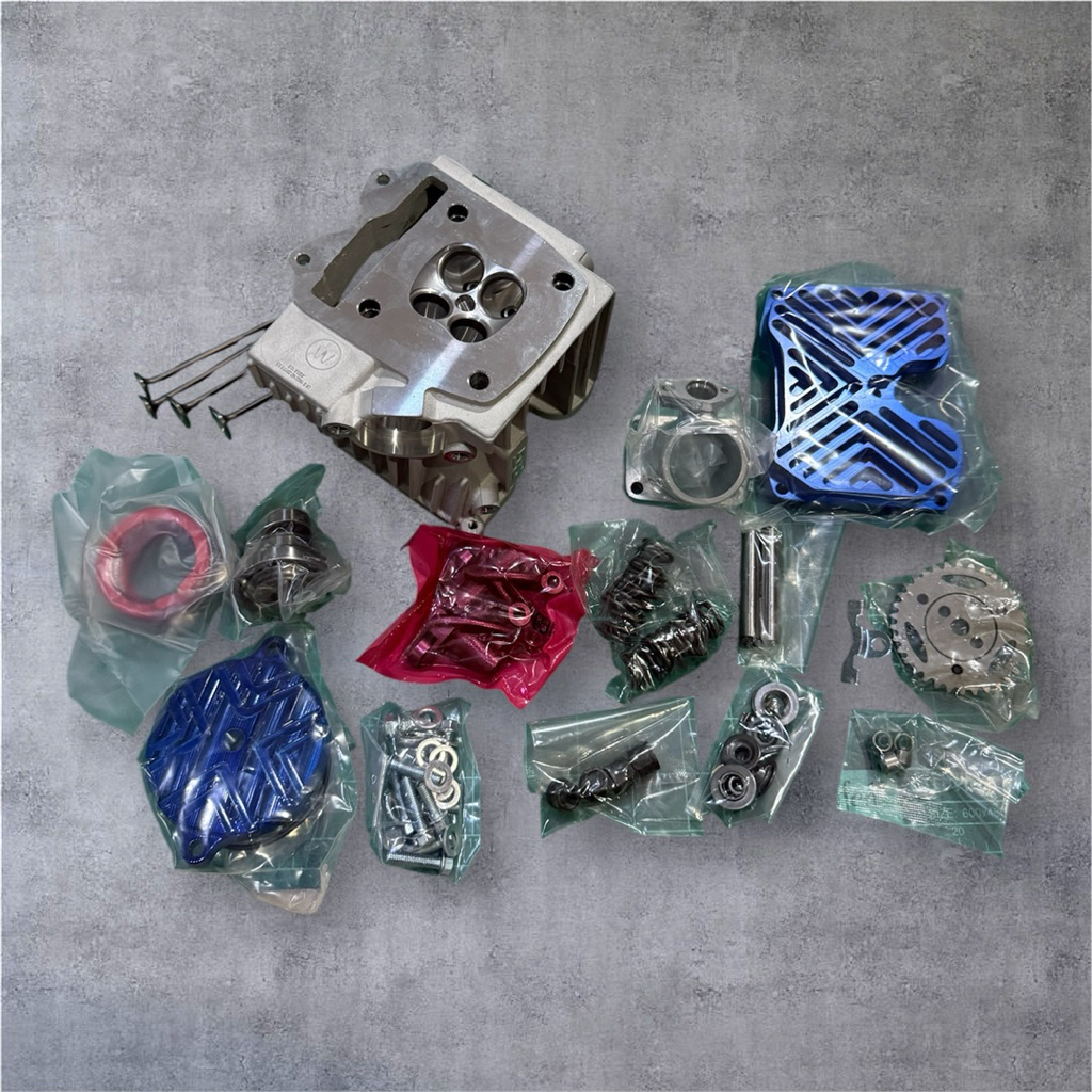 ฝา w125 4วาว ทรงExciter วาว22-19 ใส่ลูก56-62 มิล มีอุปกรณ์ให้ไปครบชุด