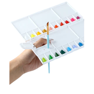 Somjai selected จานสี 25 ช่อง พร้อมฝาปิด รุ่น #YM-H3 จานสีพลาสติก