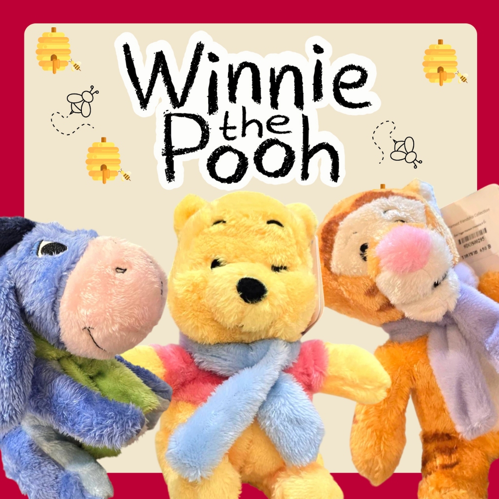 [พร้อมส่ง] "Winnie the Pooh" ตุ๊กตาดิสนีย์ Disney ลิขสิทธิ์แท้ 100% สินค้าคีบมาจากตู้  รูปภาพถ่ายจากสินค้าจริง มีป้ายครบ