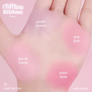 Meilinda Chiffon Ribbon Blush บลัชออน 4สี 4 ช่อง เมลินดา ชิฟฟ่อน ริบบ้อน บลัช MC5102
