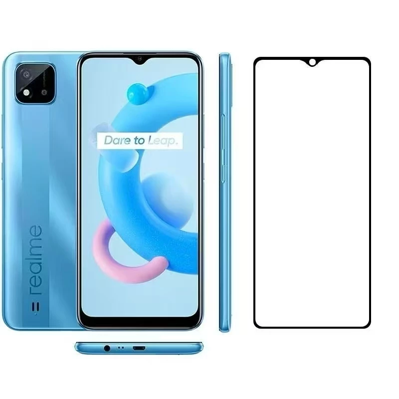 ฟิล์มกระจกนิรภัย สำหรับOppo Realme C11 C12 C15 C17 C20 C21 C21Y C25Y C33 C30 C30S C1 C2 C3 Realme 5 5s 5i 6i 7i 9iเต็มจอ