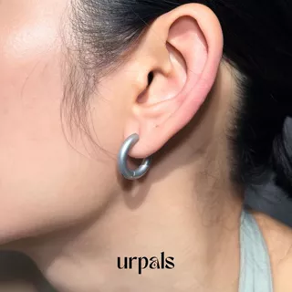 URPALS ต่างหูห่วง Stainless ชุบทอง 18K ต่างหูรูปทรงคลาสสิค แมทได้ทุกสไตล์ ขนาด 2 cm